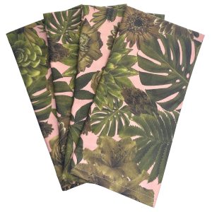 Botanical napkins, succulent napkins